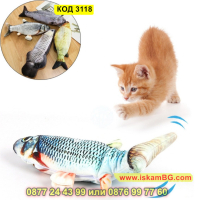 Мърдаща се рибка за котки тип играчка - КОД 3118, снимка 2 - За котки - 44823602
