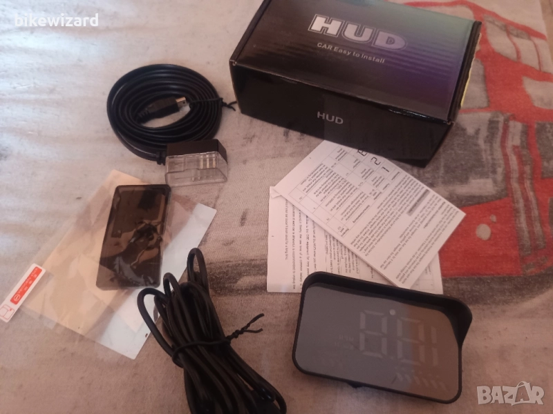 Head Up дисплей OBD2 и GPS, MPH, 3.5"/8.9 см автомобилен HUD дисплей ЧЕТЕТЕ ОПИСАНИЕТО, снимка 1