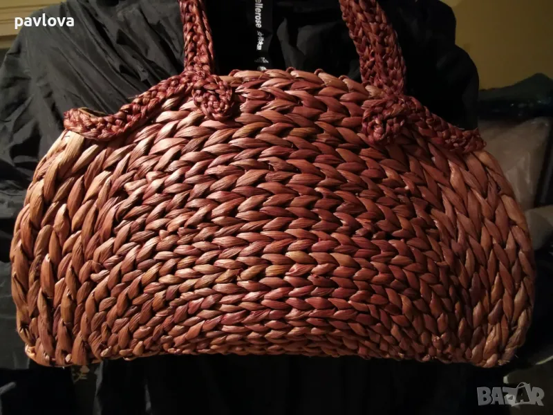 Чанта плетена от  естествен материал, снимка 1