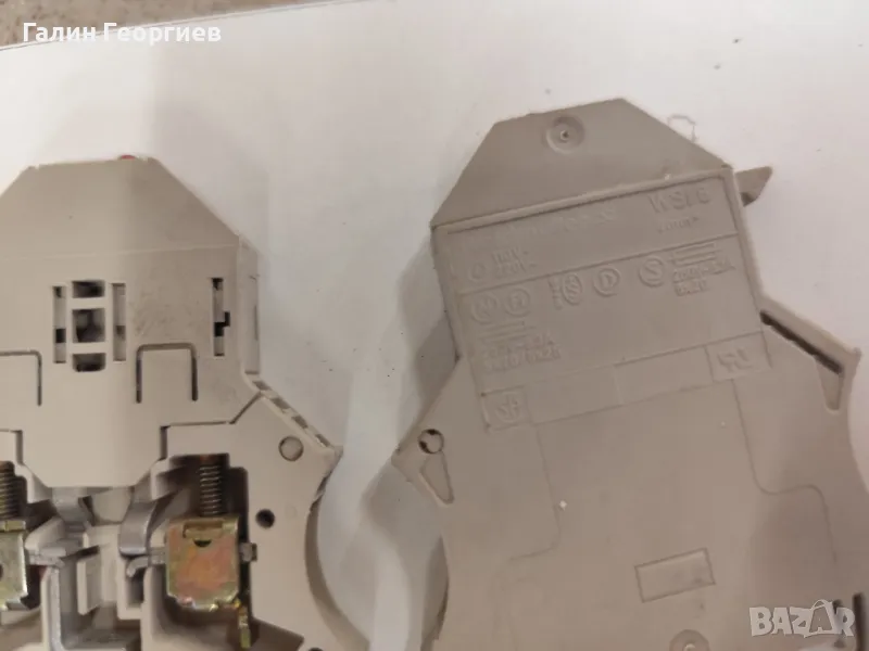 Редова клема за DIN шина предпазител с LED индикация, снимка 1