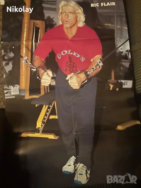 Огромен vintage класика wrestling плакат Ric Flair WWF / WWE, снимка 1
