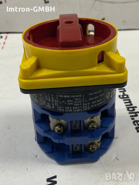 Превключвател ПЕП 100А Kraus And Naimer C 80 VDE 0660-107 -1/BS 5419 100AMP 600VAC 3PH, снимка 1