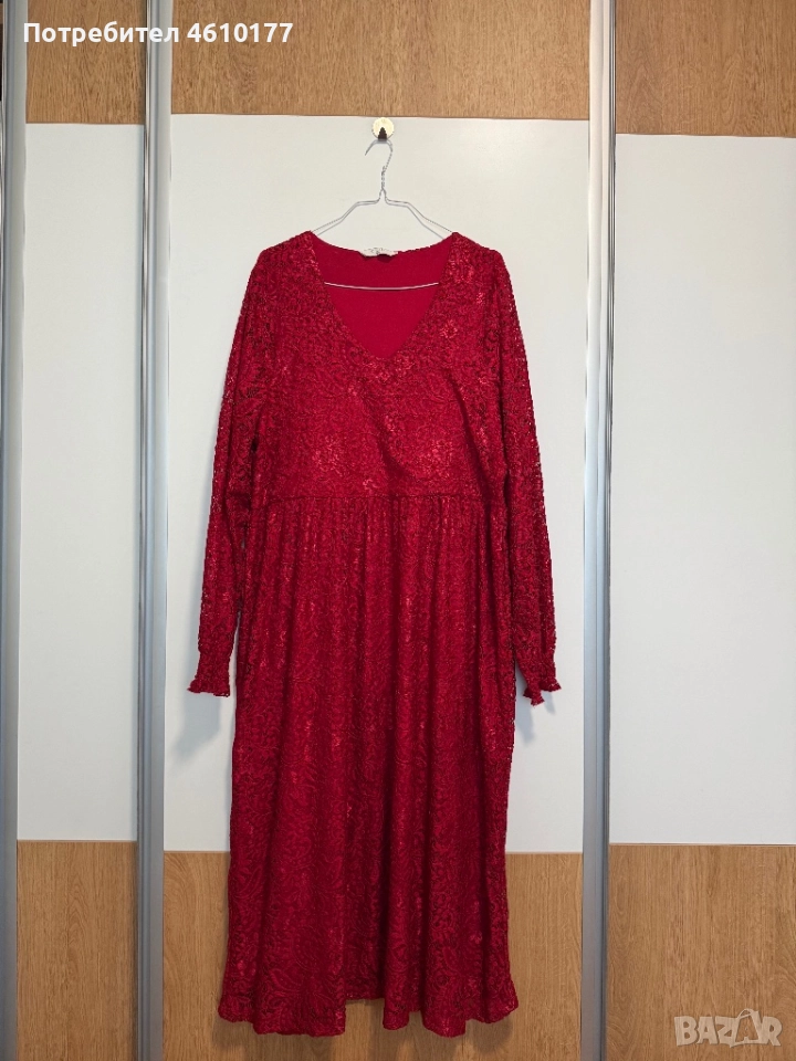 Дълга дантелена рокля хл, снимка 1