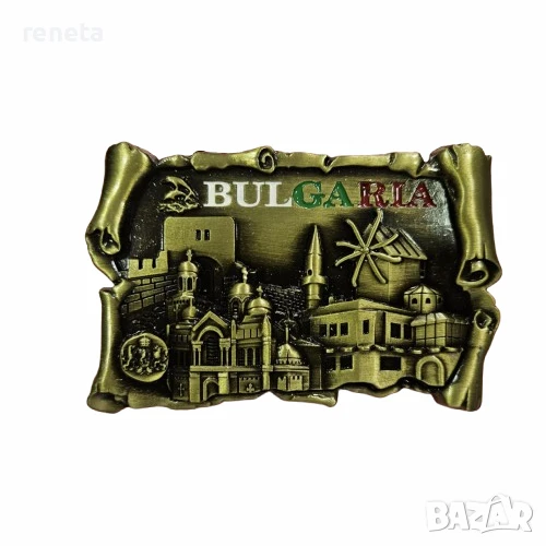 Магнитна фигурка, Надпис България, Метална, снимка 1