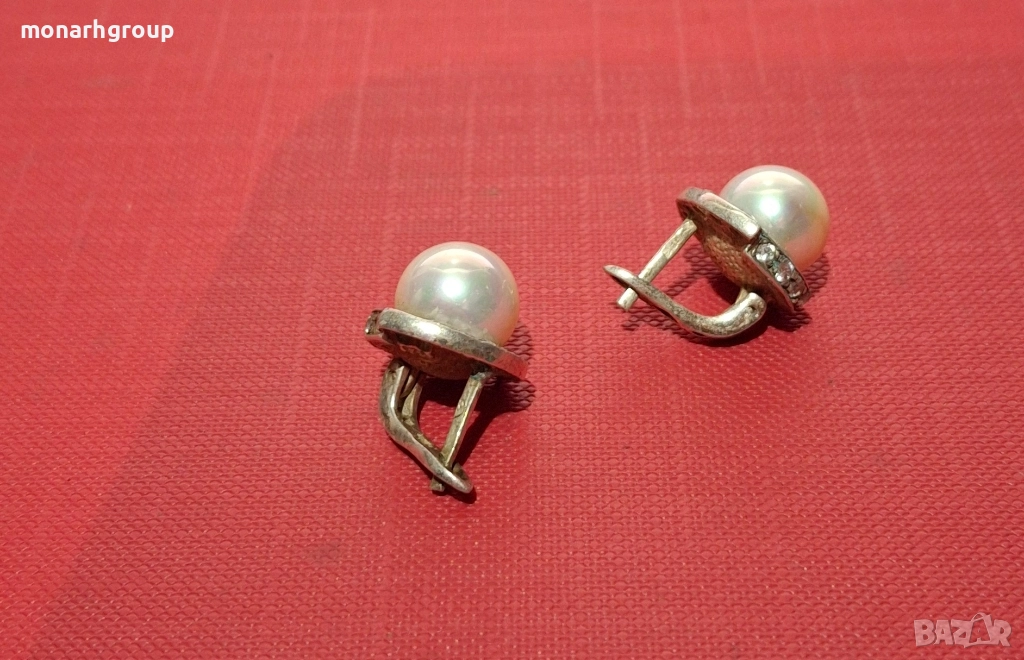 Сребърни обеци, снимка 1