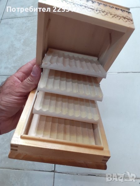 Дървена кутия за цигари на ,,Камъшит,, , снимка 1