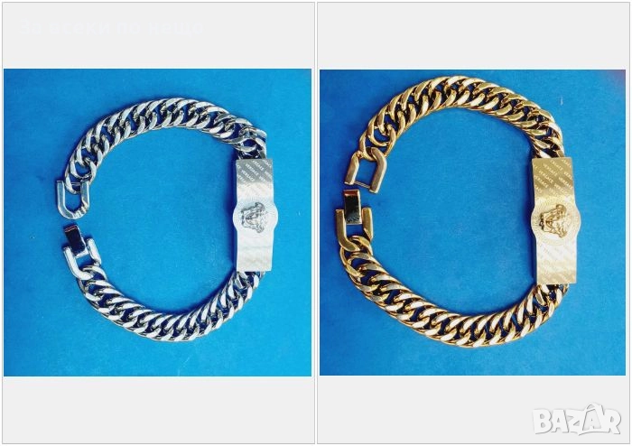 Тежка Мъжла Гривна От Медицинска Стомана Код SV-23, снимка 1