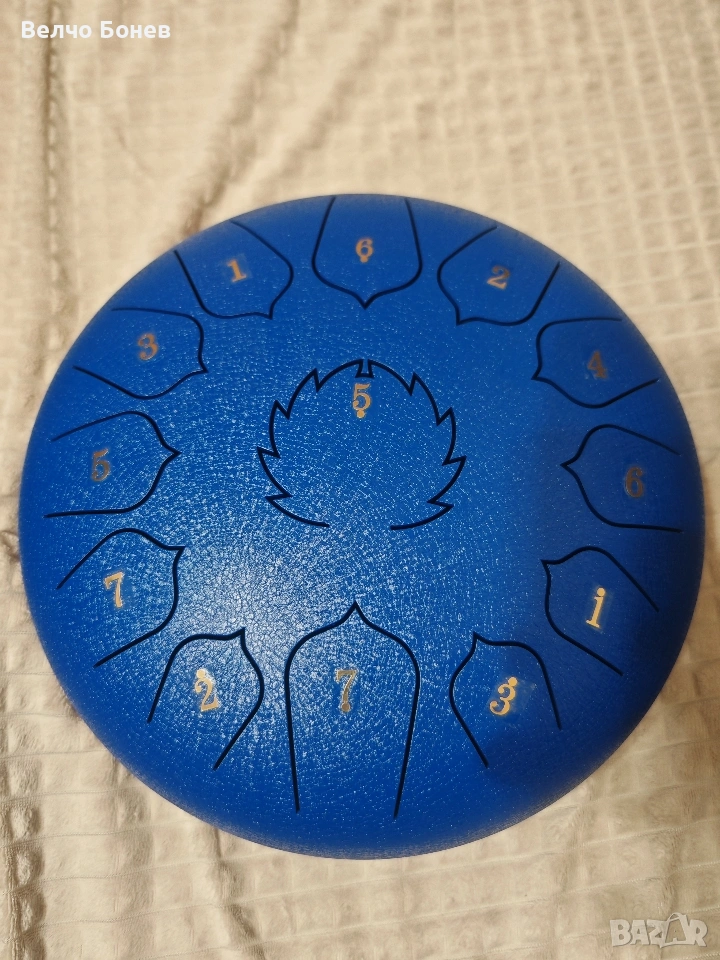 Steel Tongue Drum 13 ноти, 30 см – нов, тежък модел, снимка 1