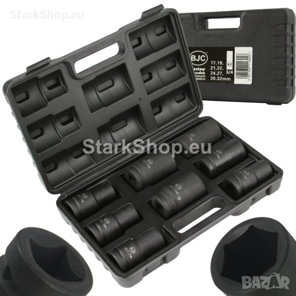 Комплект 6 – стенни ударни вложки 8 части 3/4 BJC, снимка 1