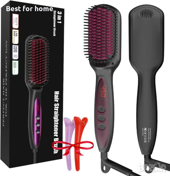 Четка за изправяне и стилизиране на брада и коса JAMIEWIN 3 в 1, снимка 1