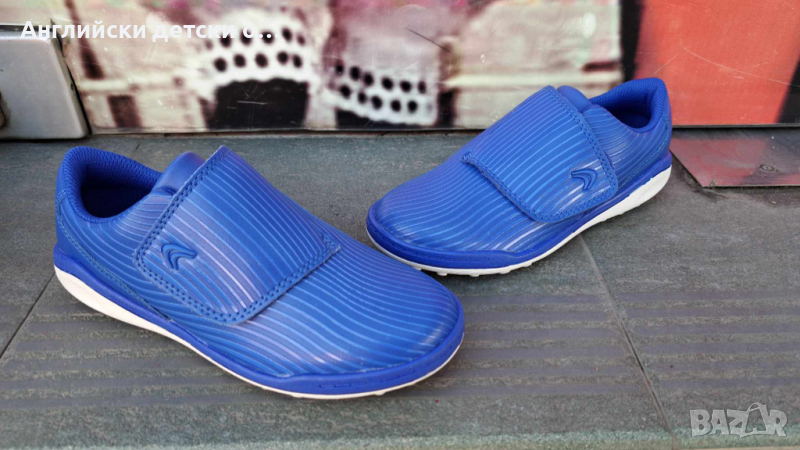 Английски детски маратонки естествена кожа-стоножки-CLARKS, снимка 1