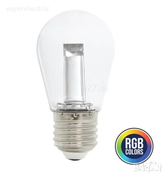 Декоративна крушка RGB 1W E27, снимка 1