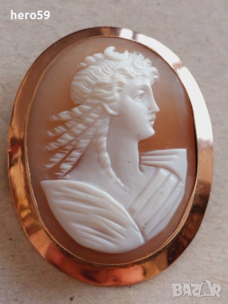 Златна камея,злато 9 карата, снимка 1