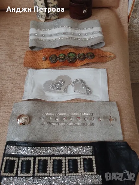 Авторски гривни за китка от естествена кожа, снимка 1