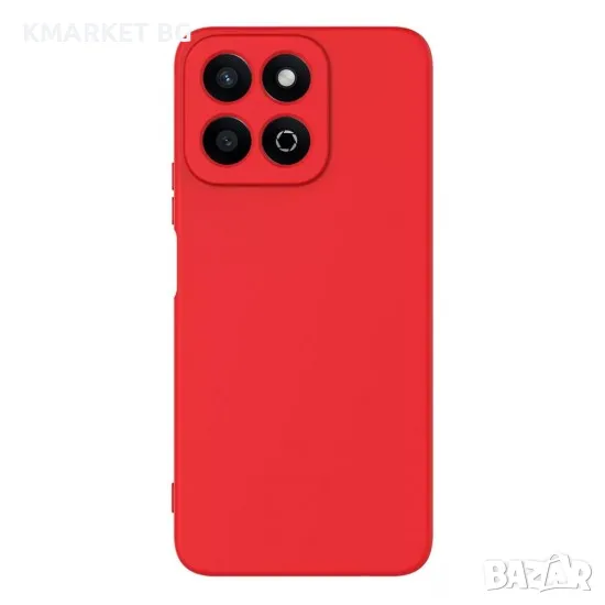 Силиконов кейс bSmart Silicone Soft Cover и Протектор, За Honor 200 Smart, Червен, снимка 1