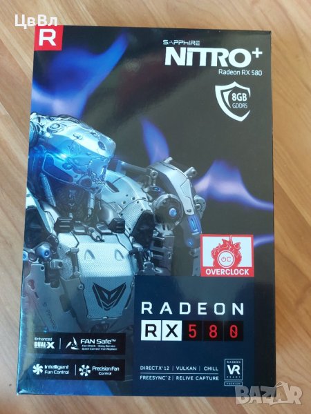 Видео карти SAPPHIRE RADEON RX 580 Nitro+ 4 GB, снимка 1