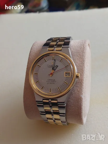 МъжкиЧасовник Омега,злато стомана ,Omega Constellation-швейцарски електромеханичен часовник 1970, снимка 1