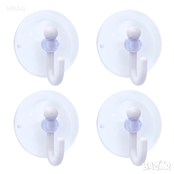 Закачалки с вендуза – комплект 4 бр., пластмасови_1075700, снимка 1