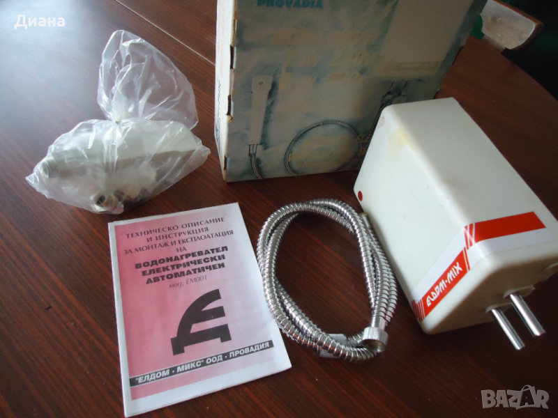 Проточен бойлер с душ от ЕЛДОМ, за стенен монтаж, снимка 1