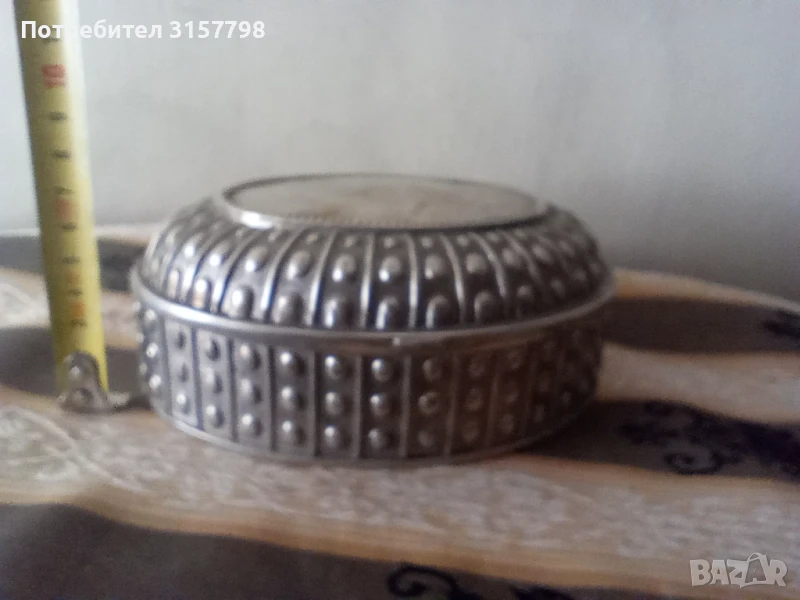 посребрена кутия за бижута, снимка 1
