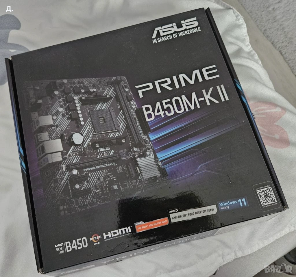 Дънна Платка ASUS PRIME B450M-K II, снимка 1