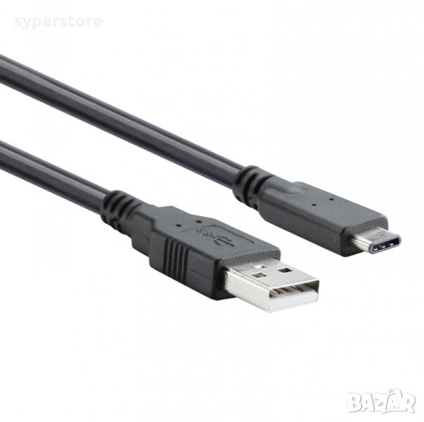 Кабел USB2.0 към USB Type C Черeн 1m VCom SS001173 Cable USB - USB Type C, снимка 1