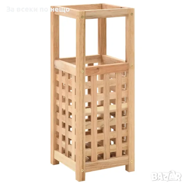 Дървена поставка за чадъри, орех масив, 18x18x50 см Код P309, снимка 1