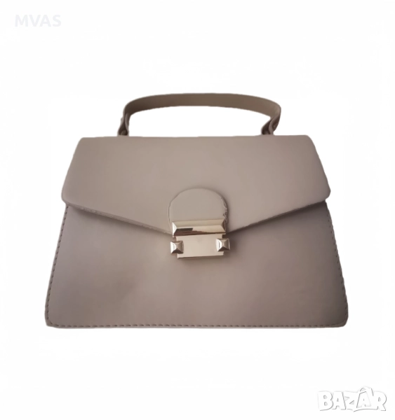 Нова бежова чанта тип куфарче, снимка 1