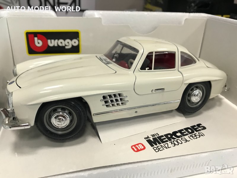 Рядък модел метална колекционерска количка MERCEDES 300 SL 1965г 1:18, снимка 1