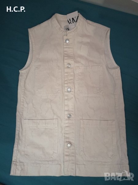 Нов дънков елек Zara, размер xs, снимка 1