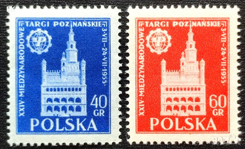 Полша, 1955 г. - пълна серия чисти марки, панаир, 4*1, снимка 1