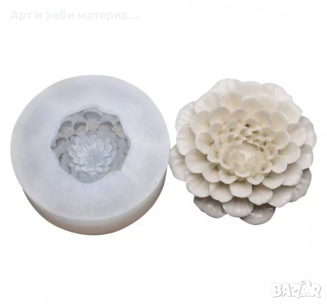 Силиконов молд божур, снимка 1