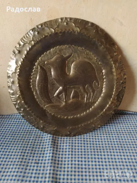  медна чиния за стена , снимка 1