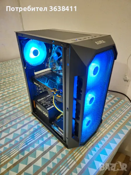 Геймърски компютър гаранция/i5 9400f 16GB,RX 580 8GB, 256GB SSD HDD 1TBB, снимка 1