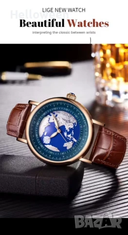 Чисто нов мъжки кварцов ръчен часовник , снимка 2 - Мъжки - 50461374