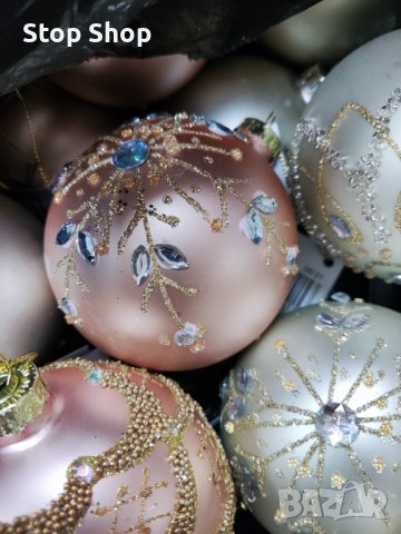 Стъклени коледни топки за елха декорация , снимка 2 - Декорация за дома - 38647662