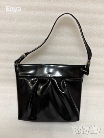 Винтидж малка черна лачена чанта, снимка 5 - Антикварни и старинни предмети - 53572508