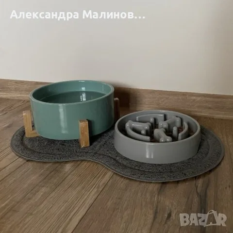 Подложка за две купи за домашни любимци 45 x 26 см, водоустойчива и неплъзгаща се, снимка 11 - За кучета - 56012393