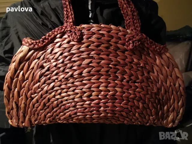 Чанта плетена от  естествен материал, снимка 1