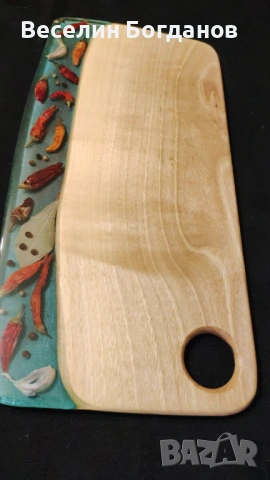 епоксидна смола и дърво,дъска за рязане и сервиране, снимка 2 - Други - 53060091