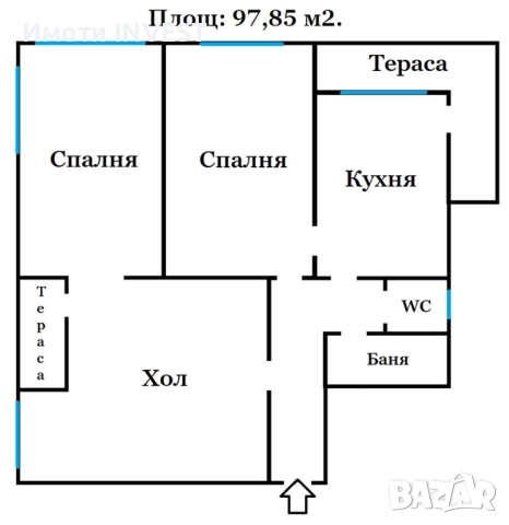 Тристаен апартамент на Центъра – №23110, снимка 6 - Апартаменти - 52154717