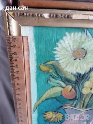 Натюрморт маслени бои подпис , снимка 2 - Антикварни и старинни предмети - 48258458