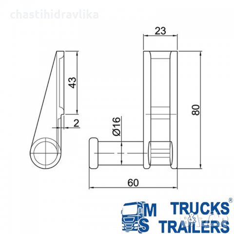 Долна панта за заден капак - лява, снимка 2 - Части - 33968068