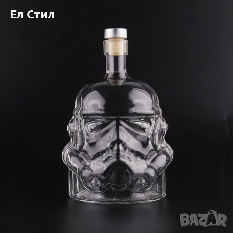 Стъклена бутилка шише Star Wars Stormtrooper - Стар уорс Артикул, снимка 2 - Други стоки за дома - 53866646