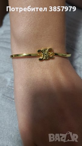 Гривна Celine с позлата, снимка 3 - Гривни - 42408401