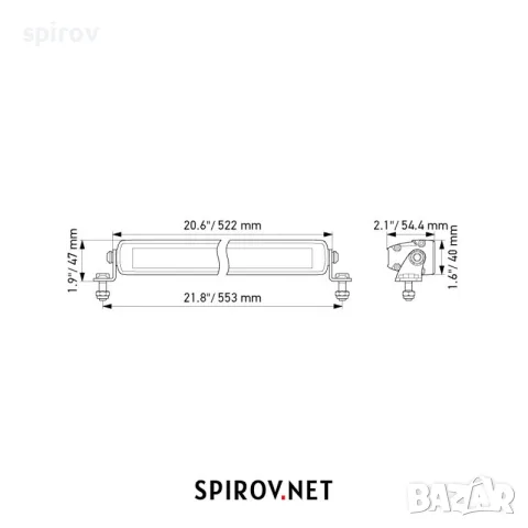 LED бар HELLA Long-range light Black Magic 12/24V 105W 6000lm, снимка 2 - Части - 55701822
