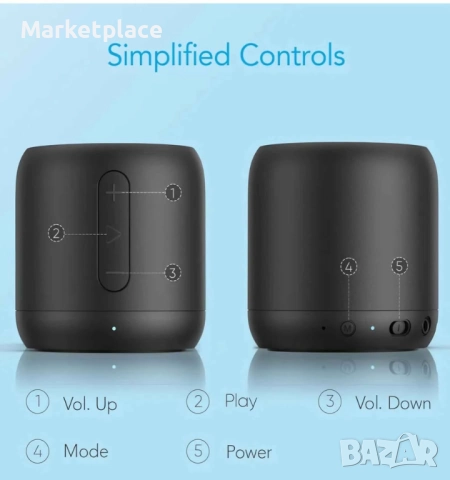 Блутут колонка Soundcore Mini 5W - компактна и супер звук и , снимка 6 - Bluetooth тонколони - 52662721