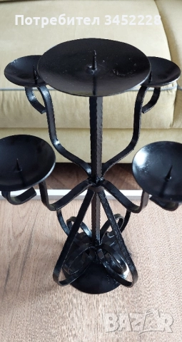 свещник ковано желязо височина 40см , снимка 4 - Декорация за дома - 51867545