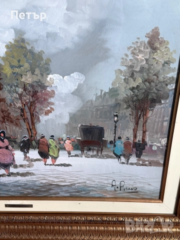 Старинна картина, снимка 3 - Картини - 51689164