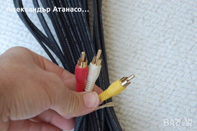 AV (аудио/видео) кабел S-Video (7 пин) - RCA Audio, 7 м, снимка 2 - Части и Платки - 34804908